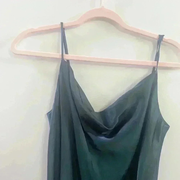 Zara green midi slip dress small - Picture 3 of 5